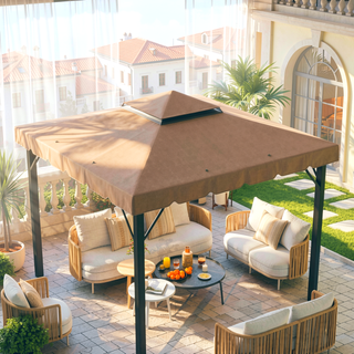 Sunvega 9.8 x 9.8 Ft Gazebo Replacement Canopy with Double Vented Roof