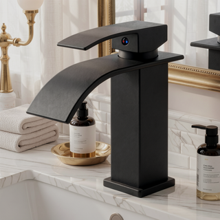 Sunvega Single Hole Bathroom Faucet with Ceramic Cartridge in Brushed Nickel