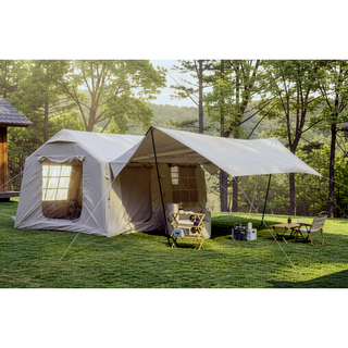 Sunvega Inflatable Camping Tent with Canopy Hand Pump Waterproof Windproof for 7-8 People