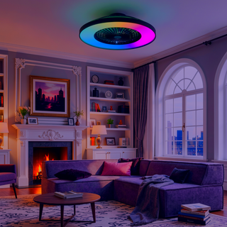 Sunvega 23 Inch Bedroom Fan Light with Remote Control and Dimmable LED
