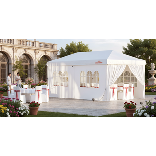 Sunvega 20x10ft Folding Outdoor Canopy Tent with Wheels for Parties and Camping