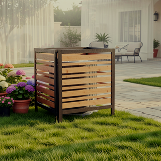 Sunvega 3-Panel Outdoor Air Conditioner Privacy Fence Screen for Garden and Patio