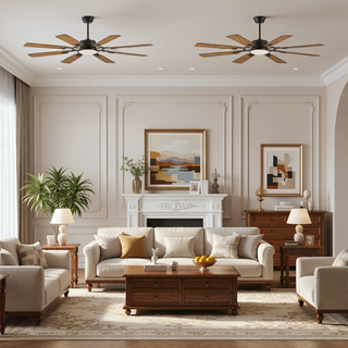 Sunvega 52 Inch Windmill Ceiling Fan with Lights Remote 8 Blades 6-Speed DC Motor