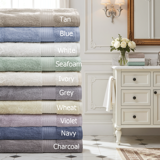 Sunvega GOTS Certified 650GSM Organic Long Staple Cotton 6 Piece Towel Set