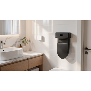 Sunvega Modern Matte Black Elongated One Piece Toilet with Dual Flush System
