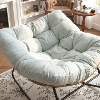 Sunvega Wicker Papasan Lounge Rocking Chair for Indoor and Outdoor Relaxation