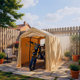 Sunvega 7x8 ft Waterproof UV Resistant Portable Garage Shelter with 2 Zipper Doors