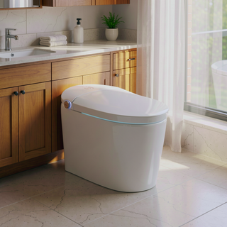 Sunvega Smart Toilet With Auto Open Close Lid Heated Seat And Bidet Wash Modes