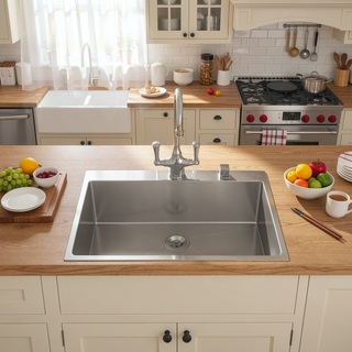 Sunvega 16 Gauge T304 Stainless Steel Undermount Kitchen Sink with Drain Assembly