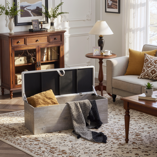Sunvega Upholstered Wingback Bed with 54 Inch High Headboard in Textured Ivory Canvas Chenille