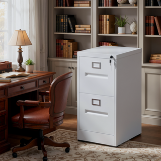 Sunvega 5 Drawer Metal Vertical File Cabinet with Lock on Wheels for Home Office