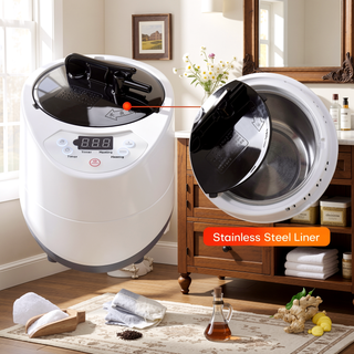 Sunvega Portable Home Steam Sauna Box Foldable with Remote Control and Chair