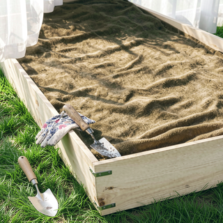 Sunvega Natural Burlap Fabric Roll for Garden Protection Weed Barrier and Tree Wrap