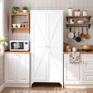 Sunvega Premium Powder Coated Steel Storage Cabinet With Four Adjustable Shelves