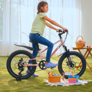 Sunvega 20 Inch 7-Speed Mountain Bike for Boys and Girls Ages 6-12 with Front Suspension
