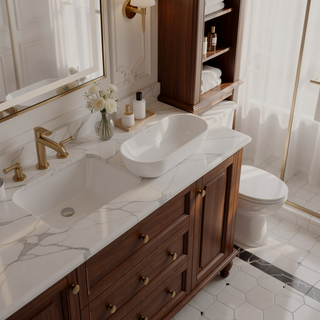 Sunvega Freestanding Solid Surface Bathtub with Excellent Heat Retention and Ergonomic Design