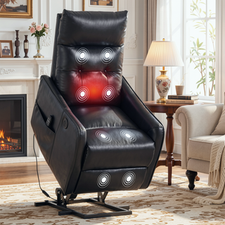 Sunvega Single Motor Power Lift Recliner Chair with Massage and Heat for Elderly