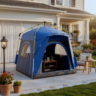 Sunvega Automatic Hydraulic Pop Up Tent for 4 Person Camping with Windows and Doors