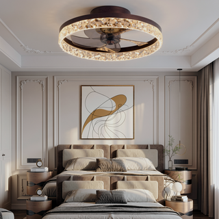 Sunvega Low Profile LED Ceiling Fan with Remote Control and 6 Speeds