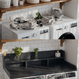 Sunvega Waterproof MDF Washer Dryer Countertop with Non-slip Pads and High Edge