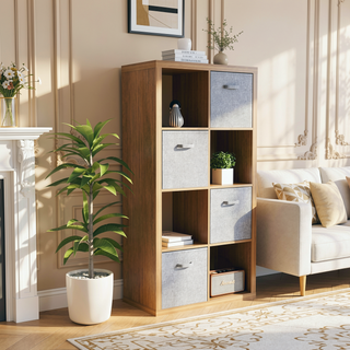 Sunvega 8-Cube Storage Organizer with Open Back Shelves for Home Office