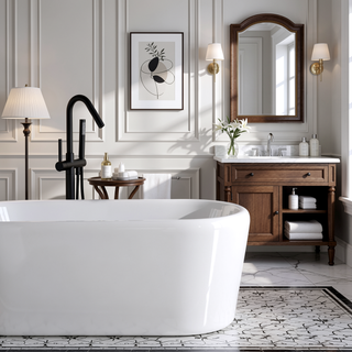 Sunvega Freestanding Bathtub Faucet with Hand Shower and Full Body Spray