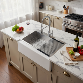 Sunvega 16 Gauge Stainless Steel Topmount Kitchen Sink Basin with Sound Proof Coating