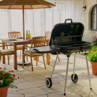 Sunvega 2 Burner Portable Gas BBQ Grill with Lid Thermometer and Foldable Legs