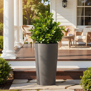 Sunvega 2 Pack Tall 21.7 Inch Crack-Resistant UV-Resistant Matte Planter Box for Indoor Outdoor