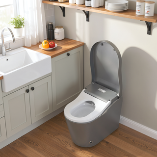 Sunvega Tankless Smart Toilet with Bidet, Auto Flush, Heated Seat, and Foam Shield