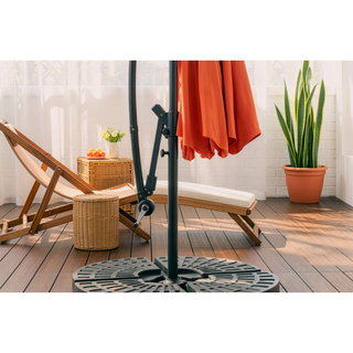Sunvega 15-Foot Rectangular Outdoor Umbrella with Crank for Patio and Garden
