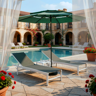Sunvega 15-Foot Rectangular Outdoor Umbrella with Crank for Patio and Garden