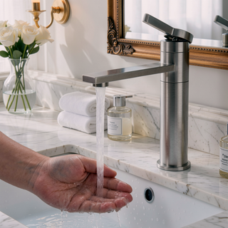 Sunvega Single Hole Bathroom Faucet with Spot Free Finish and One Handle Design