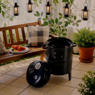 Sunvega Vertical Charcoal Grill with 360 Heating and Oil Fume Reduction