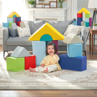 Sunvega 11-Piece Soft Foam Climbing Blocks Playset for Toddlers Aged 1-3 Years