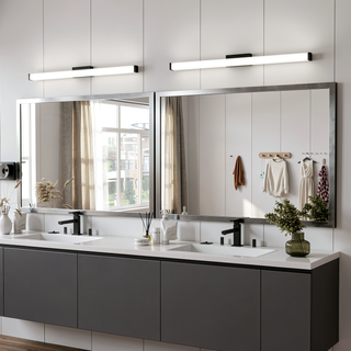 Sunvega 41 Inch LED Vanity Light Bar with Matte Black Finish for Bathroom Mirror