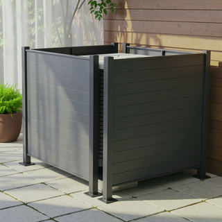 Sunvega Outdoor Privacy Screen with Metal Stakes for Garden Backyard and Patio