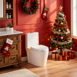 Sunvega 1.1/1.6 GPF Dual Flush Elongated Comfort Height One-Piece Toilet with Soft Closing Seat