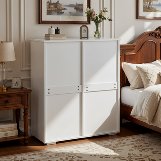 Sunvega Laundry Cabinet with 2 Removable Liner Bags for Easy Sorting and Storage
