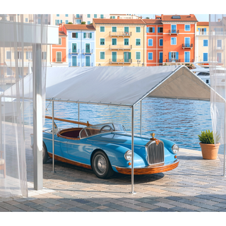 Sunvega Weather-Resistant Carport Replacement Canopy Cover with Ball Bungee Cords