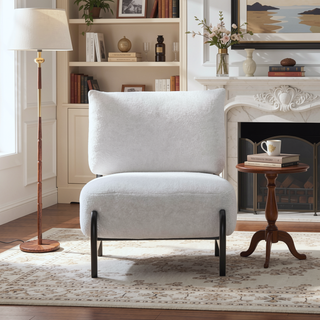 Sunvega Modern Solid Wood Leisure Chair with Soft Seat and Backrest for Living Room or Bedroom