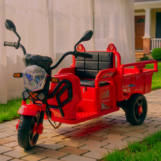 Sunvega 3-Wheel Electric Cargo Truck with LED Lights Music and Anti-Slip Wheels