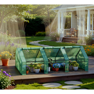 Sunvega Upgraded Walk-in Tunnel Greenhouse with PE Cover and Mesh Door
