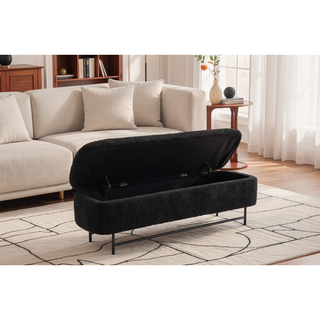 Sunvega Upholstered Storage Bench with Lift Top for Living Room Bedroom