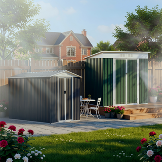 Sunvega Apex Roof Outdoor Tool Storage Shed With Aluminum Alloy Frame