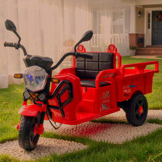 Sunvega 3-Wheel Electric Cargo Truck with LED Lights Music and Anti-Slip Wheels