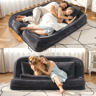 Sunvega Double Human Dog Bed Loveseat with 5 Adjustable Positions and Plump Pillow
