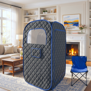 Sunvega Portable Steam Sauna Tent for Home with Remote Control and Folding Chair