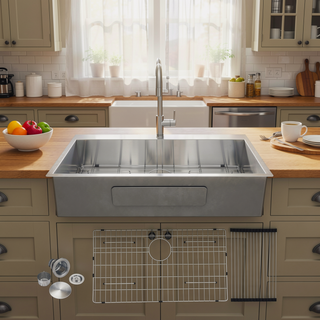 Sunvega 16 Gauge Stainless Steel Topmount Kitchen Sink Basin with Sound Proof Coating