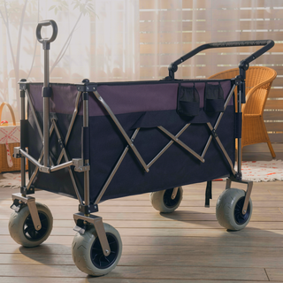 Sunvega Multi-Functional Push-Pull Folding Wagon Cart with 360° All-Terrain Wheels
